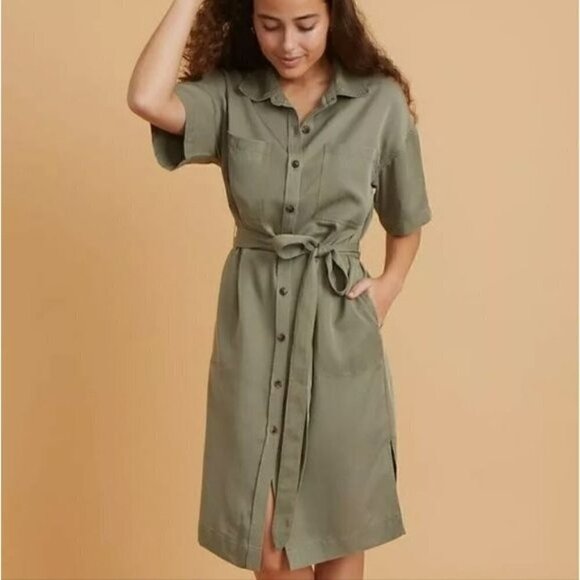 NWT Marine Layer Renata Dress Olive Green XS - Picture 2 of 7